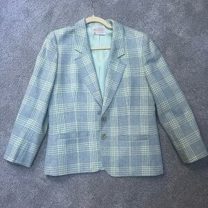 Vintage Pendleton Virgin Wool Lined Plaid Women's Blazer Size 4